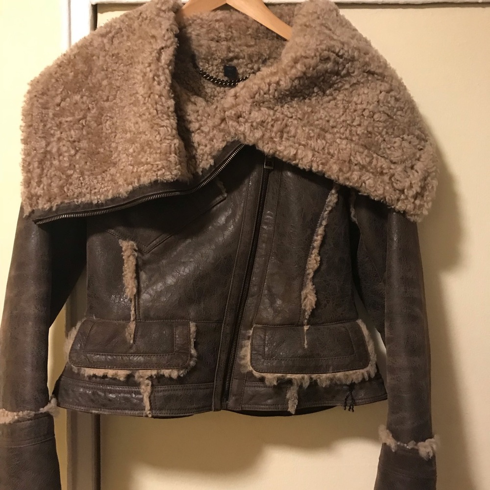 Burberry Prorsum shearling aviator jacket